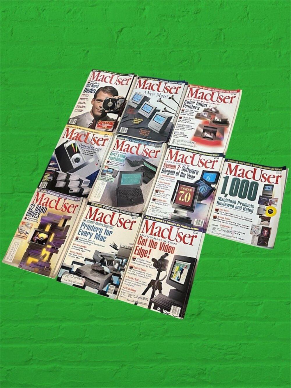 Vintage MacUser Magazines Lot 10 Issues 1990 & 1991 Apple Computers